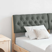 Testiera imbottita-Testiera con Cuscini-Testata Grigio scuro 150 cm Pino massello 571352