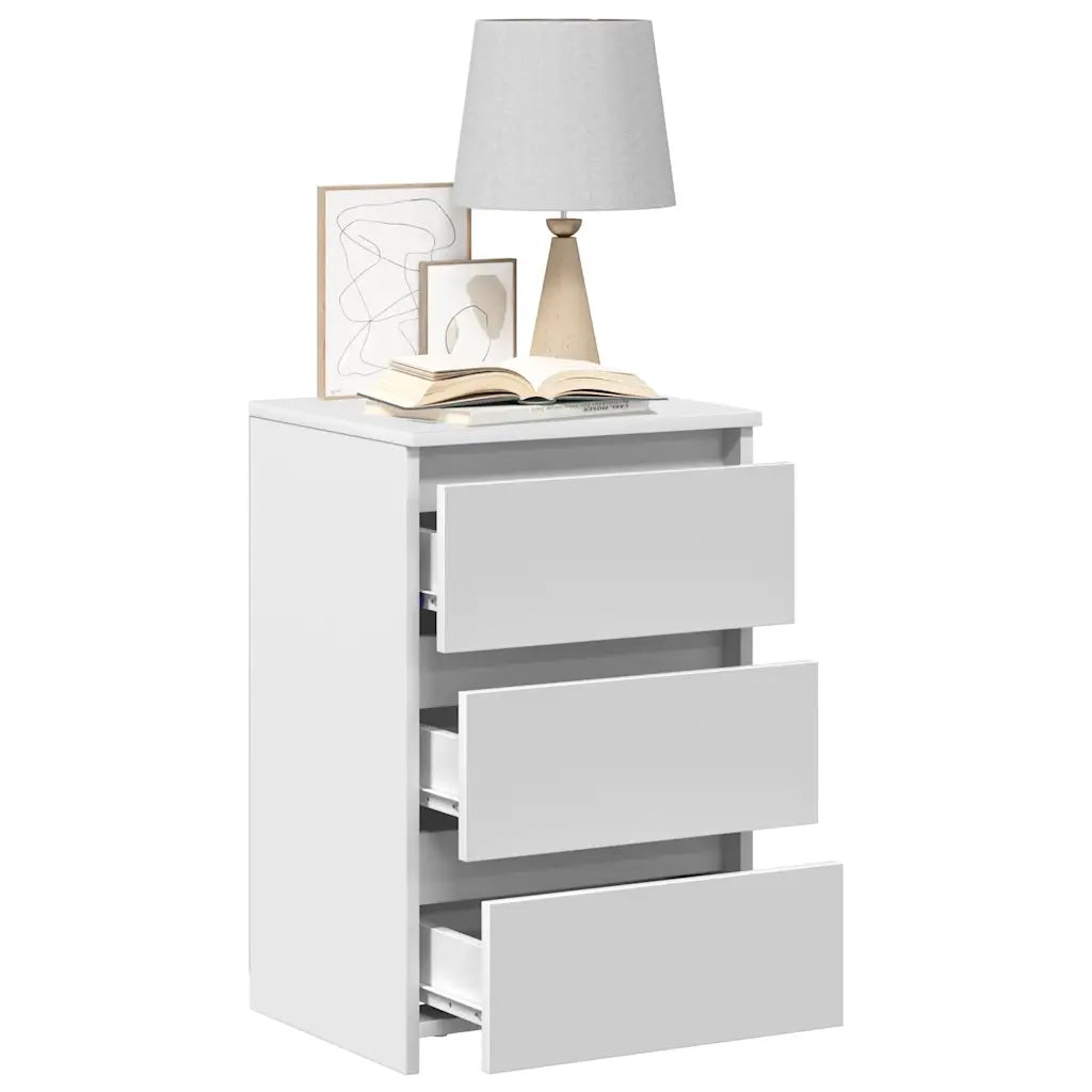 Comodini 2 pz Bianchi 40x35x62,5 cm in Legno Multistrato 806212