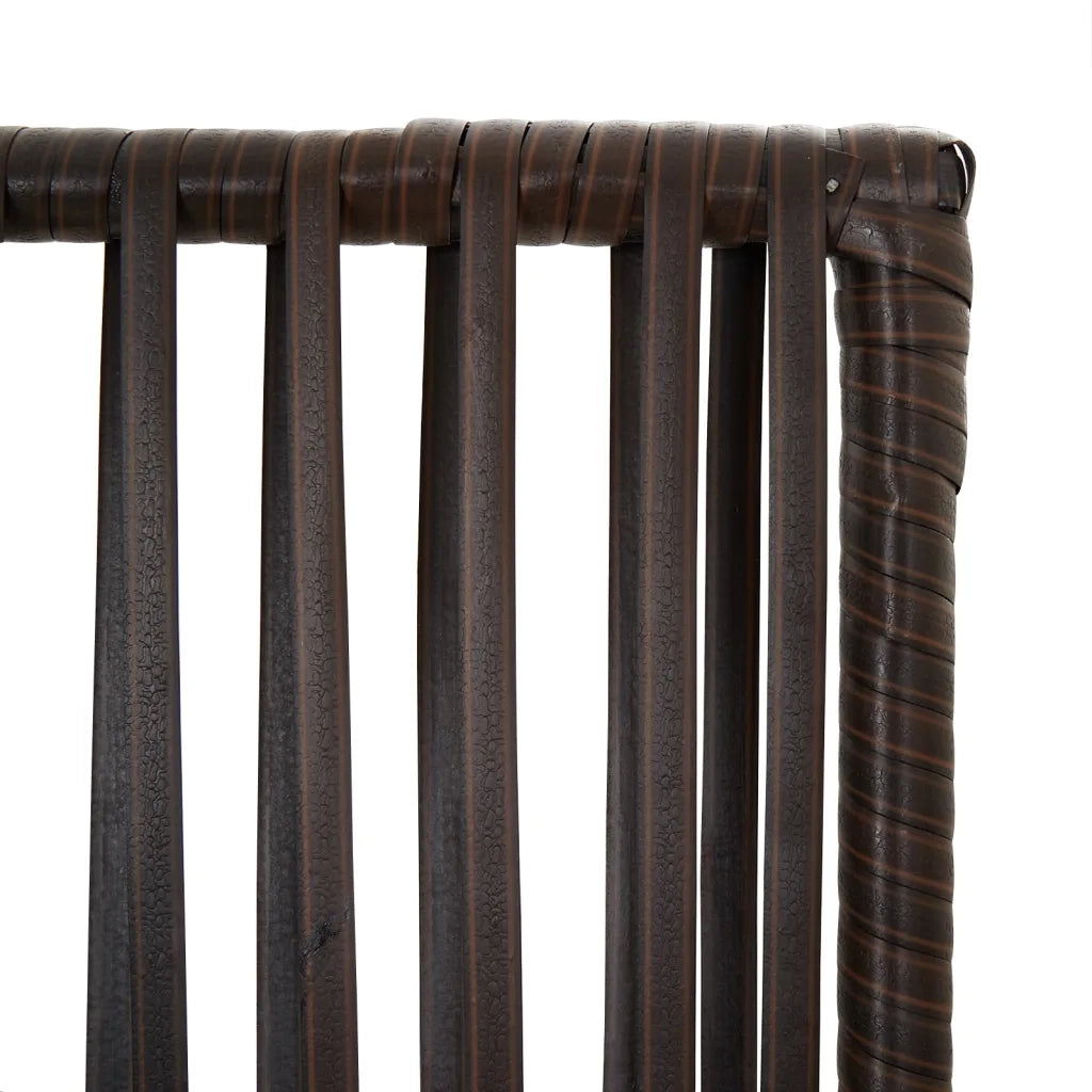 Divisorio per Ambienti | Divider per stanze | Paravento a 4 Pannelli Marrone in Polyrattan