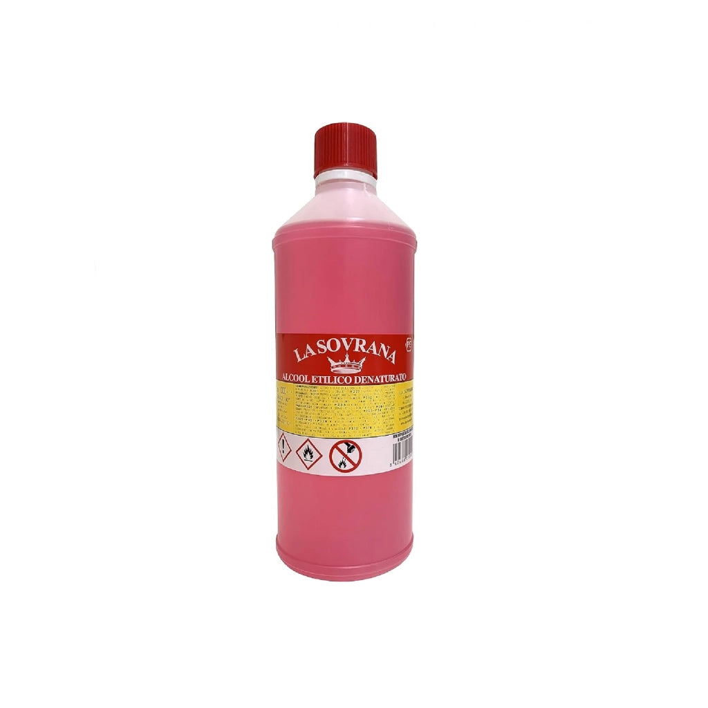 L'alcool etilico denaturato 94° LA SOVRANA pulizia vernici gomma lacca restaurator 1 Lt