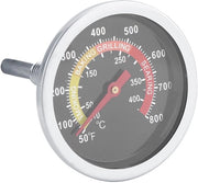 Termometro per Griglia da 50 a 800 °F - Termometro per Barbecue in Acciaio Inossidabile - Termometro per Cottura - Termometro per Fumo - Facile da Installare - Misurazione di Temperatura Precisa