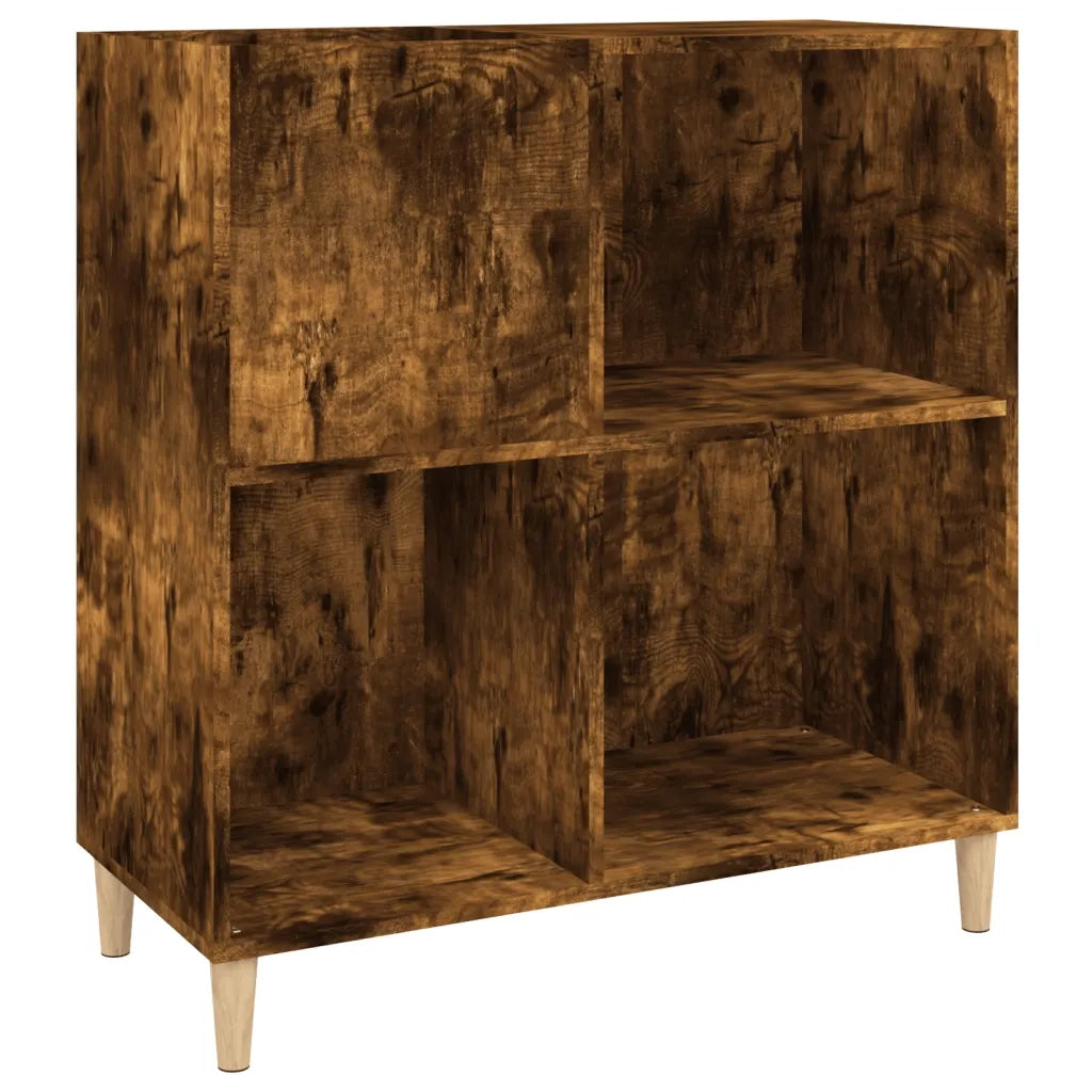 Mobile Porta Dischi Rovere Fumo 84,5x38x89 cm Legno Multistrato CFW9707845