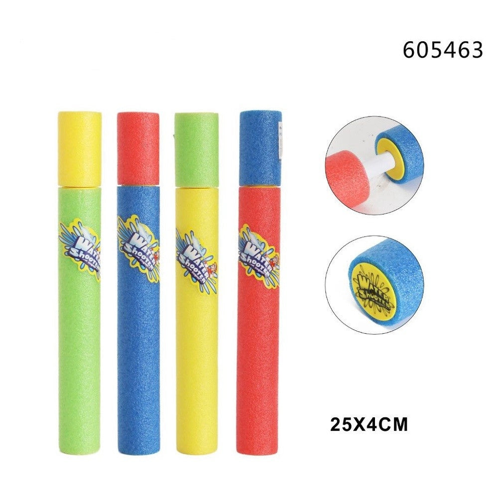 Trade Shop - Pistola Ad Acqua 25x4cm Tubo Sparatutto In Schiuma Gioco Estivo Spiaggia 605463 -