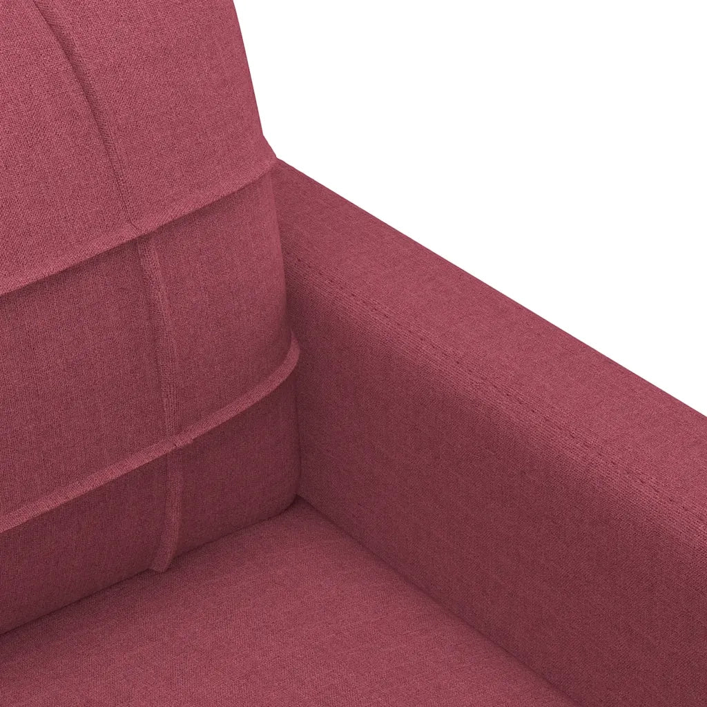 Divano | Divano da soggiorno | Sofa a 3 Posti Rosso Vino 180 cm in Tessuto