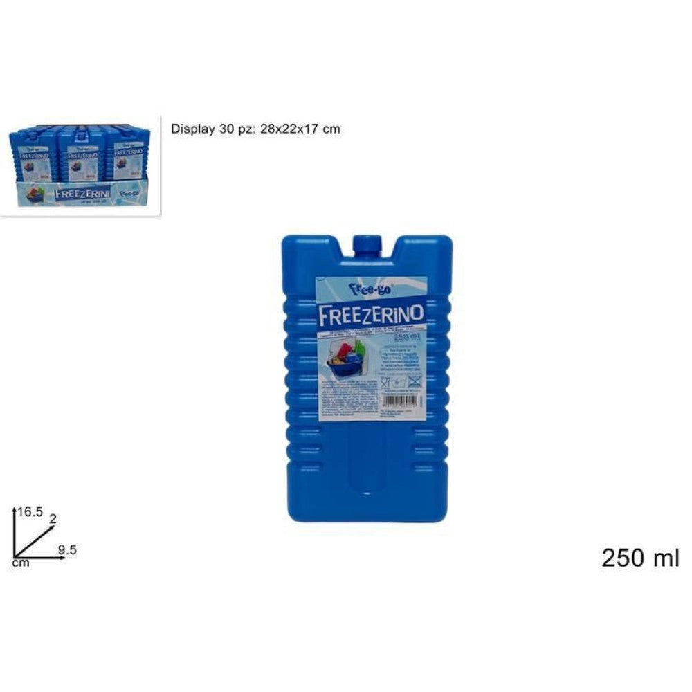 Trade Shop - Freezerino Ghiaccio Sintetico 250 Ml Mattonella Refrigerante Per Frigo E Borsa Termica -