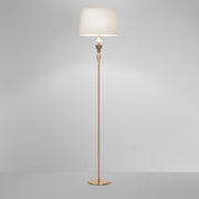 Piantana Contemporanea Abaco Metallo Orrone Spazzolato Tessuto 1 Luce E27