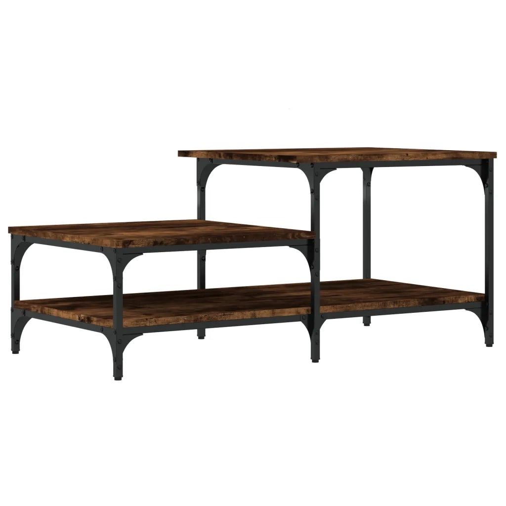 Tavolino da Salotto Rovere Fumo 100x50,5x45cm Legno Multistrato 835381