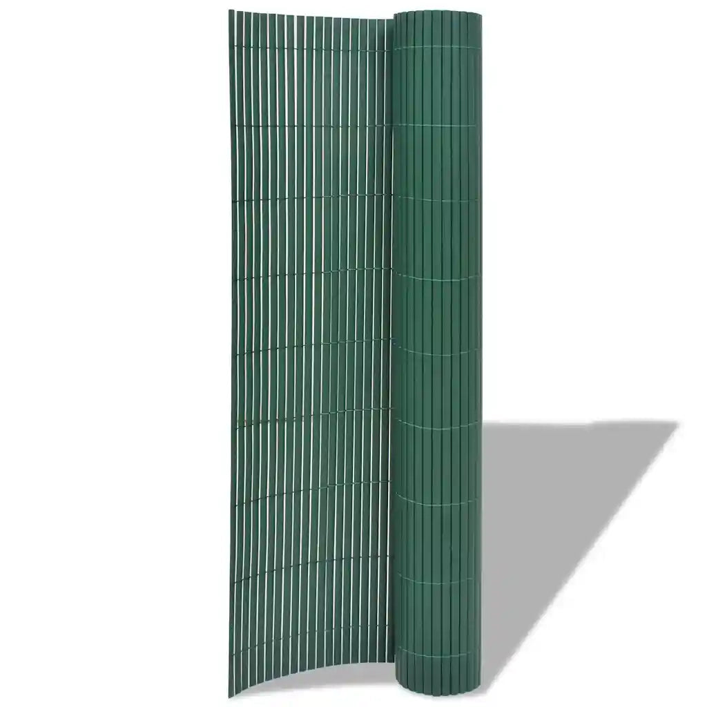 Recinzione da Giardino a Doppio Lato in PVC 90x300 cm Verde 43623