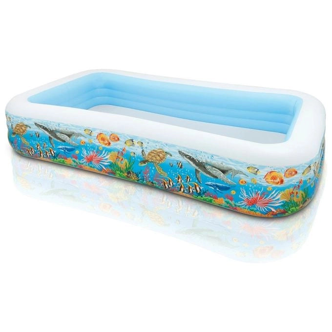 Intex Piscina Family Pesci Colore Bianco-Fantasia Marino 305x183x56 cm 58485