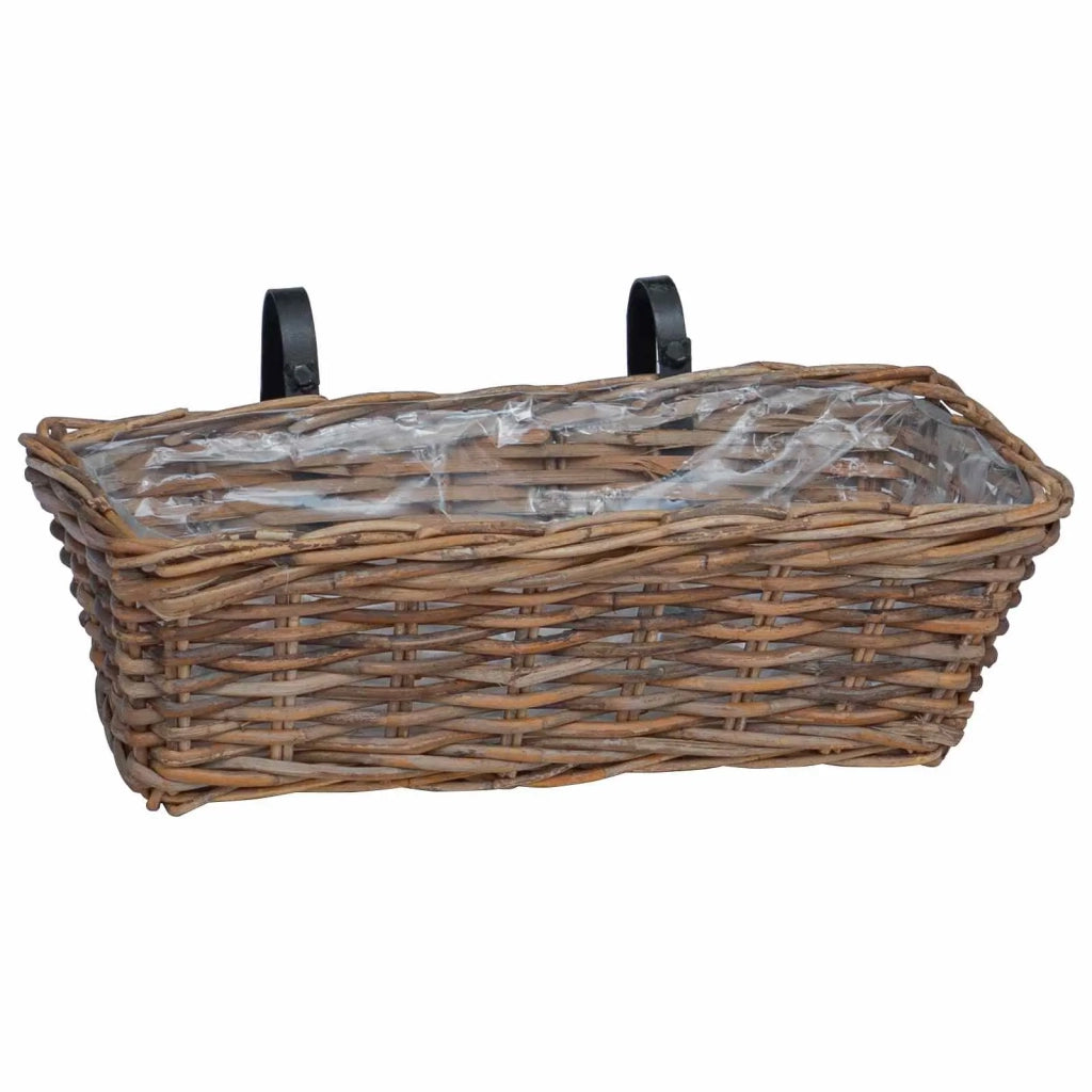Cestino Appendibile per Piante 2 pcs Marrone 48 x 22 x 15 cm