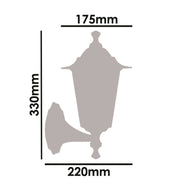 Applique Esterno Riley Alluminio Nero Su 1 Luce E27 Ip44