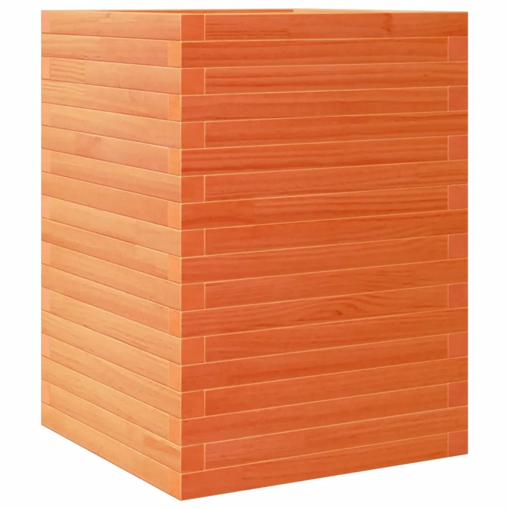 Fioriera Giardino Marrone Cera 50x50x68,5cm Legno Massello Pino 3282466