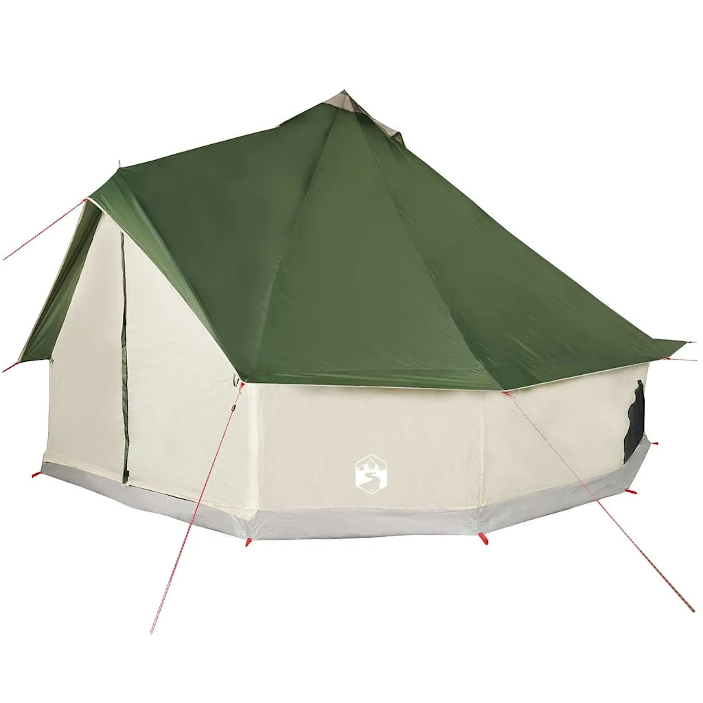 Tenda Familiare Tipi per 8 Persone-Tenda da campeggio Verde Impermeabile 866243