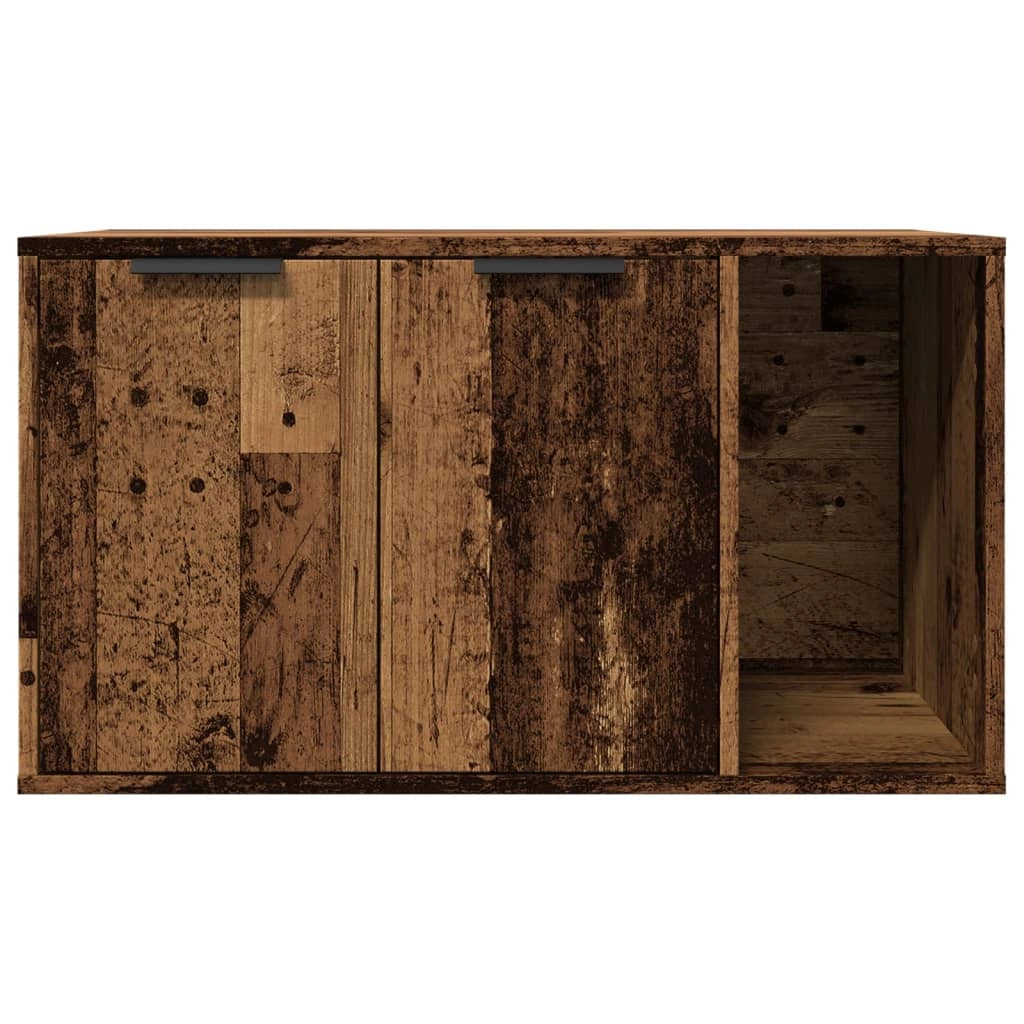Mobiletto per lettiera per gatti legno vecchio legno marrone ingegnerizzato 02_0043344