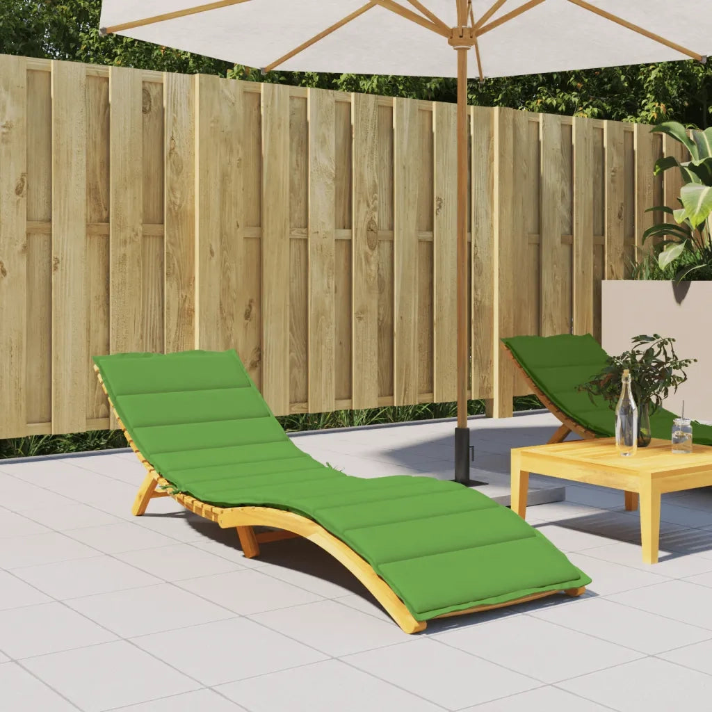 vidaXL Cuscino per Lettino Prendisole Verde Mélange 200x70x4cm Tessuto