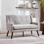 PANCA 2 posti 108,51x66,33x30,22 cm Grigio chiaro in tessuto