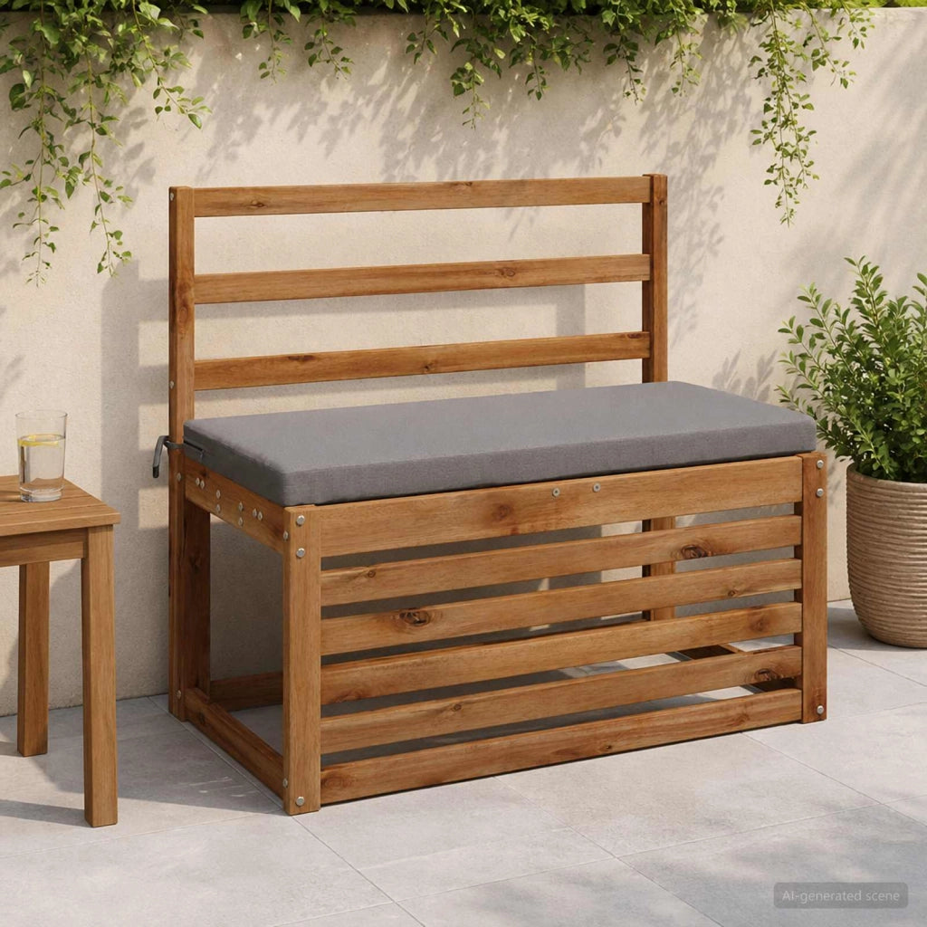 Cuscini per Panchina SOEST 2 pz 100% Poliestere Grigio 948695