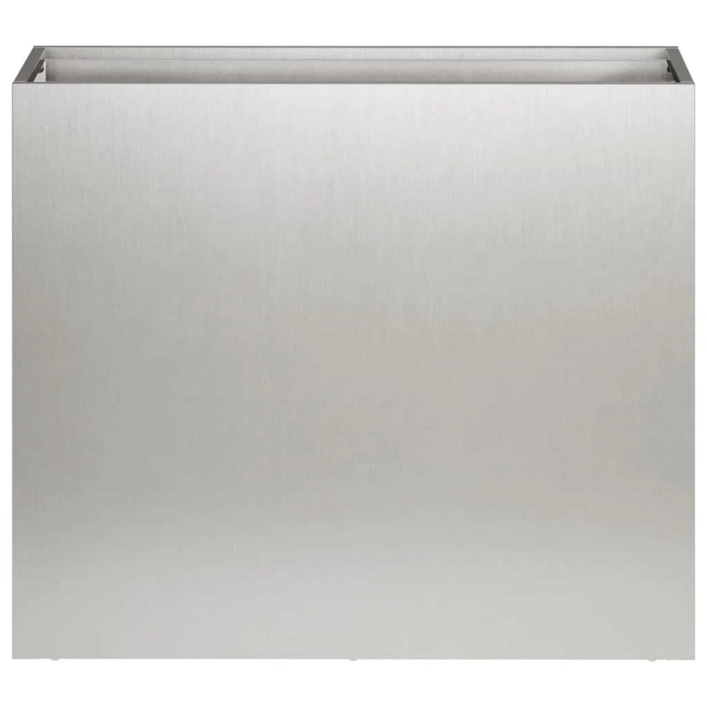 Vaso da giardino 2 pz Argento 50 x 20 x 40 cm Acciaio Inox 8005451