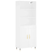 Buffet credenza cassettiera mobiletto mobile contenitore organizer cucina soggiorno salotto alto 69,5 x 34 x 180 cm legno ingegnerizzato bianco 02_0032679