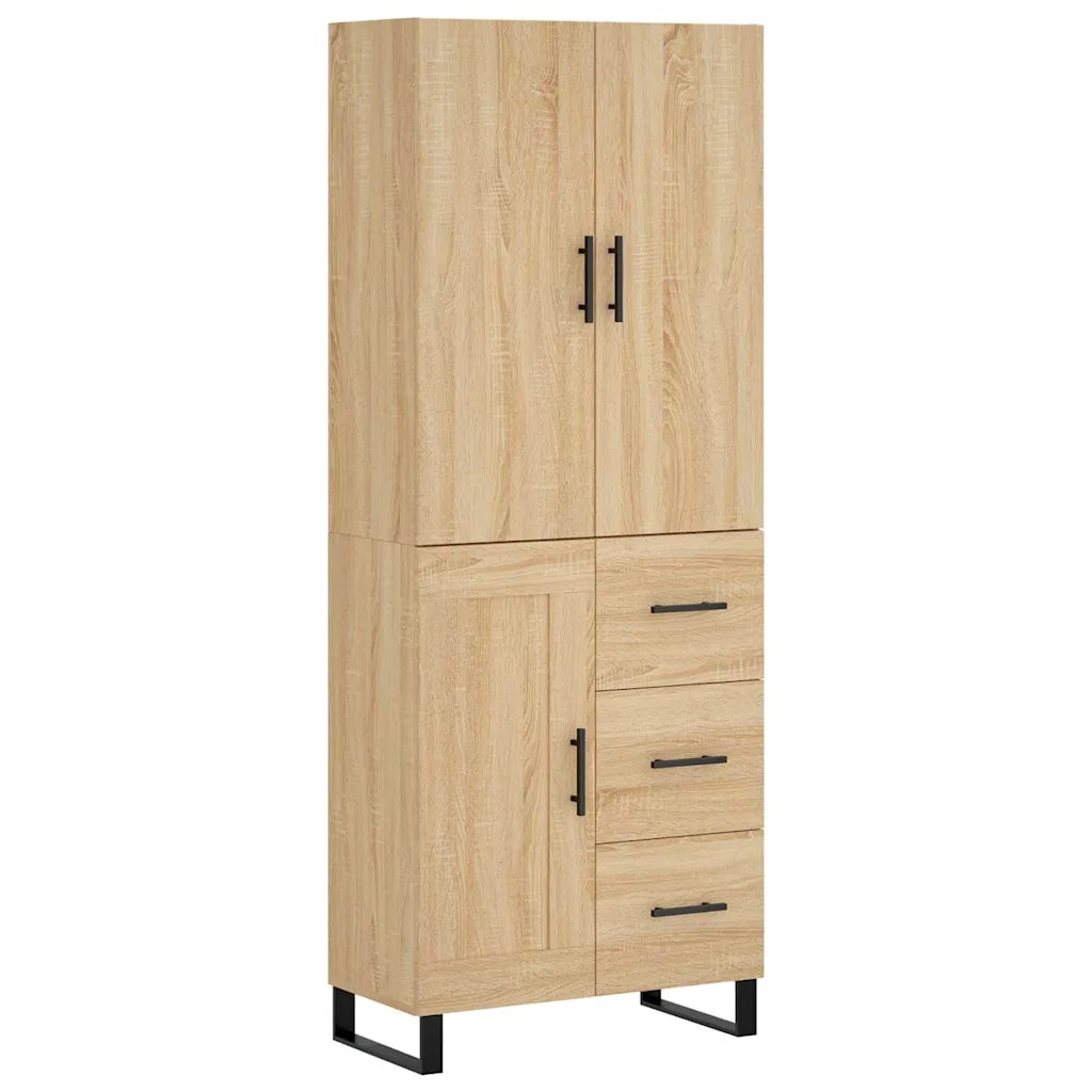 Credenza Rovere Sonoma 69,5x34x180 cm in Legno Multistrato 3196038