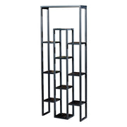 Portavasi a 11 ripiani 150 x 60 x 19 cm marmo nero / nero 03_0007690