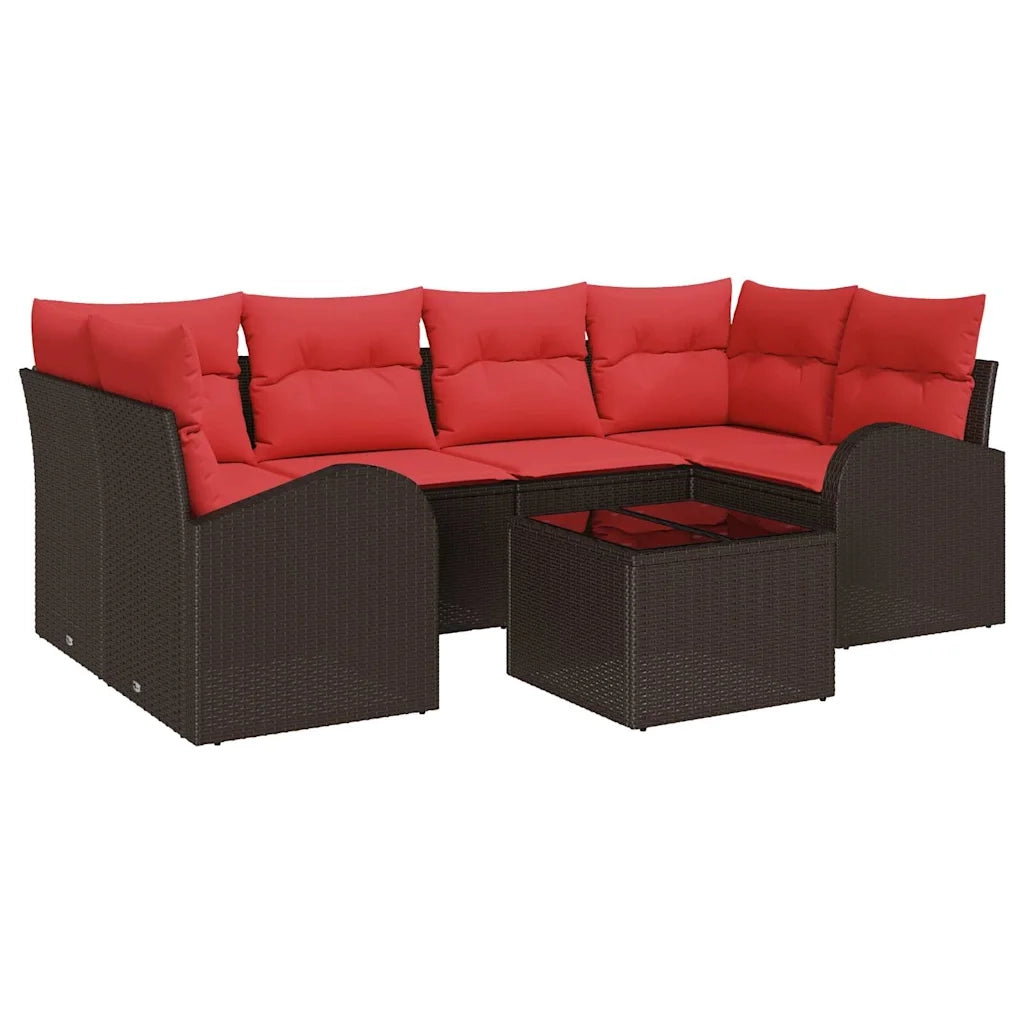Set Divano da Giardino Marrone 55 x 55 x 37 cm polyrattan