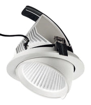 Faretto da incasso GFA orientabile 40W 3200lm 3000K LED CREE - Bianco Opaco, Struttura in alluminio, Installazione interno - Gealuce