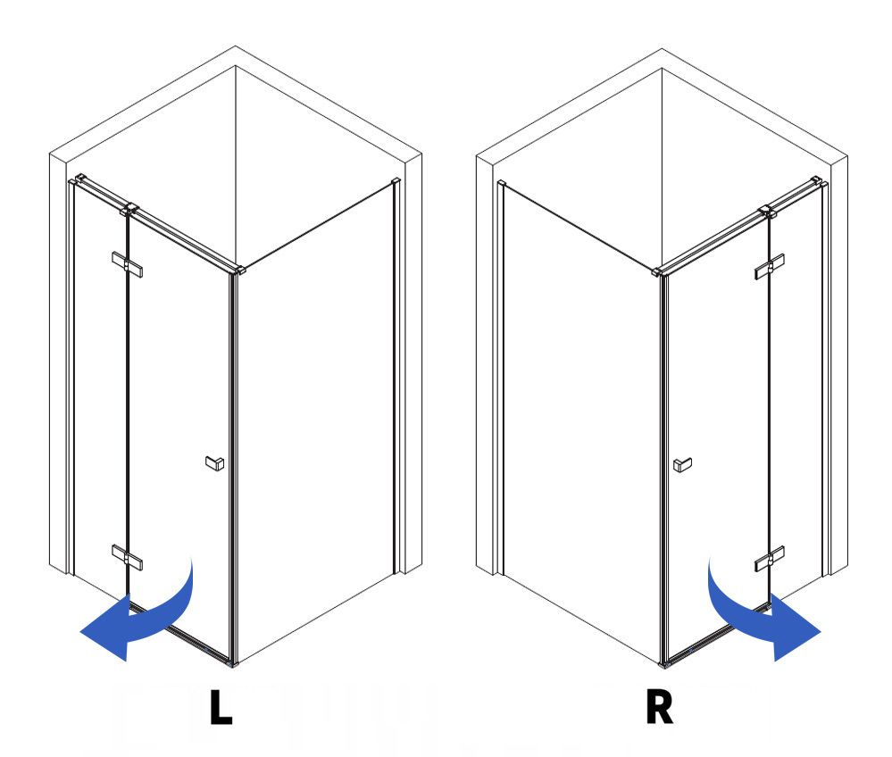 Cabina Doccia Rea Atlas 120x90 Brush Gold destra