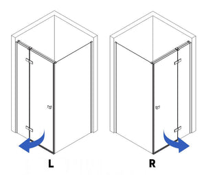 Cabina Doccia Rea Atlas 120x90 Brush Gold destra