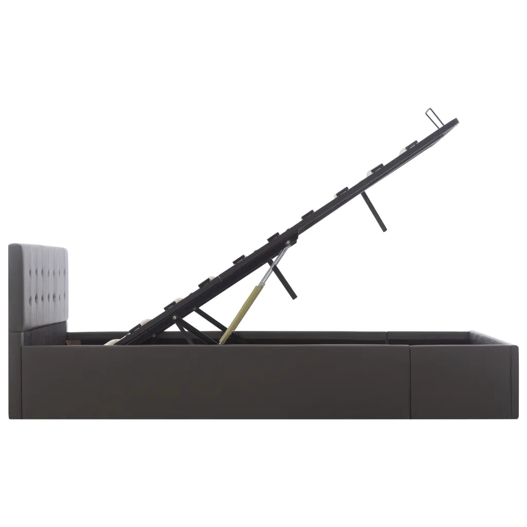 Giroletto Contenitore Idraulico Grigio Similpelle 140x200cm 285525