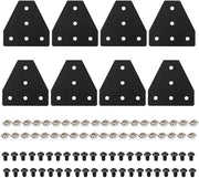 Connettore a T per profili 20x20 - 10 pezzi in alluminio - Incluso 40 viti M5 - 40 viti a testa M5 - Adatto per stampanti 3D - Sostenibile e facile da maneggiare - Connettore per profili