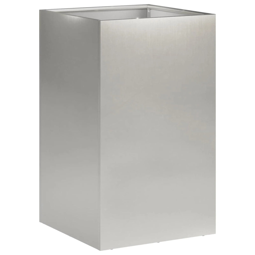 Vaso da giardino Argento 30 x 30 x 50 cm Acciaio Inox 8005352