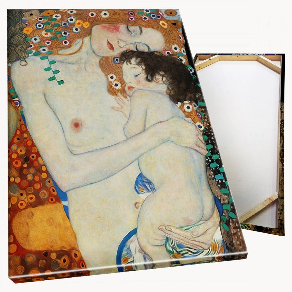 MATHER - Gustav Klimt - Quadro stampato su Canvas e montato su telaio in legno Misura: 70x100 cm