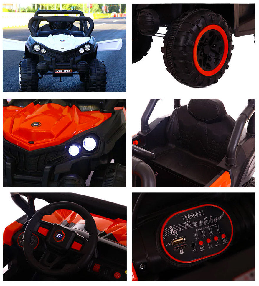 Macchina Elettrica per Bambini 12V Kidfun Fuoristrada Rossa