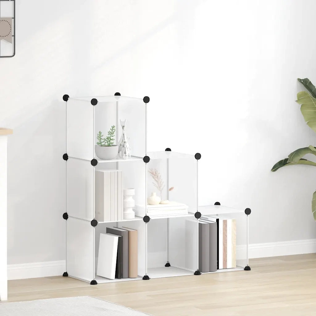 Organizzatore Portaoggetti con 6 Cubi Trasparenti in PP CFW5516578