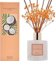 Diffusore di Aria 200 ml - 8 Stuzzo di Profumo - Aroma Naturale - Oli Essenziali - Tavolino Decorativo - Profumo Lungo Durata - Diffusore in Rattan