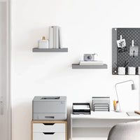 Scaffali a Parete 2 pz Grigi 40x23x3,8 cm in MDF 323848