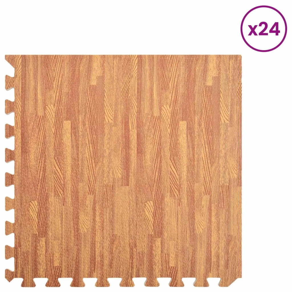 Tappetino per piscina 24 pz legno 8,64 ㎡ Schiuma EVA 3433279