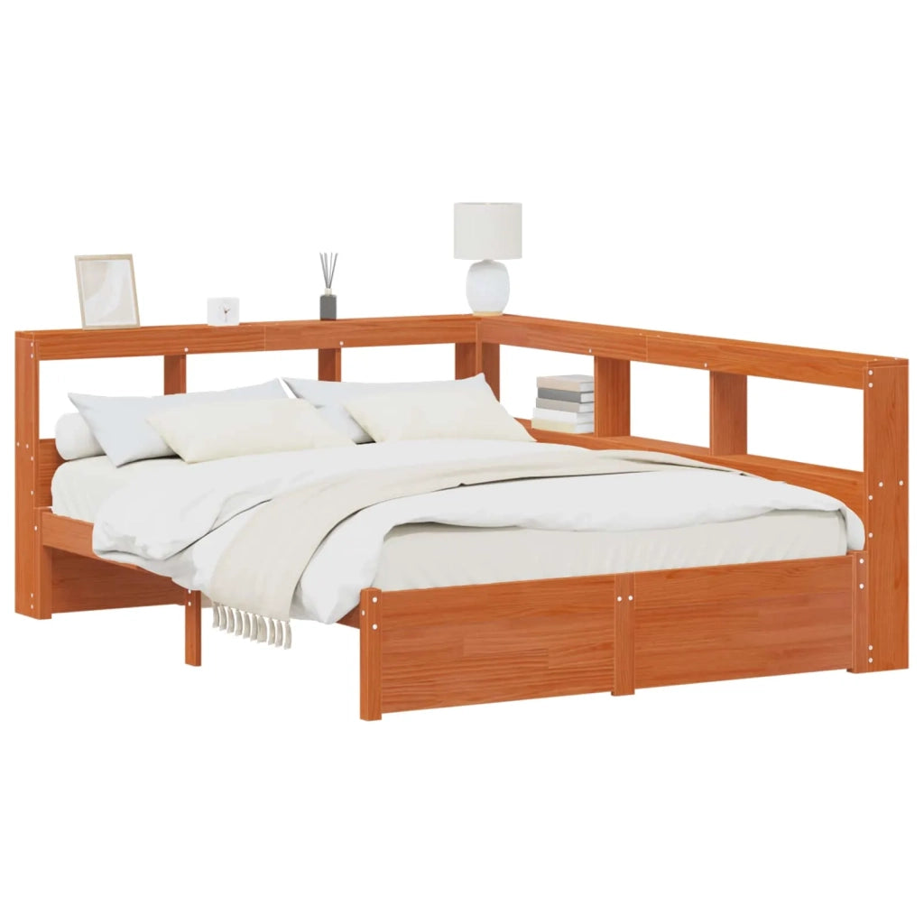 Letto Libreria con testiera Legno di Pino Massello 3423795