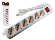 MULTIPRESA IN LINEA POLARIS C/INT. 6POSTI SCH/BIP