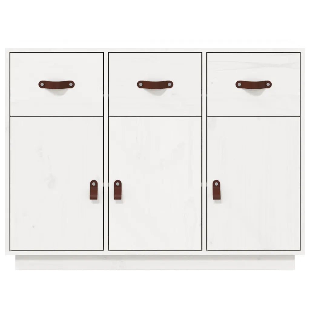 Credenza | Madia | Buffet da pranzo | Armadio da pranzo Bianca 100x40x75 cm in Legno Massello di Pino