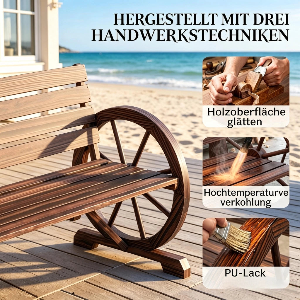 PANCA da giardino 3 posti 105,5 x 59 x 75 cm in legno multicolore