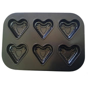 Trade Shop - Teglia Da Forno Forma Cuore Muffin Cup Cake Alluminio Vassoio Antiaderente Dolci -