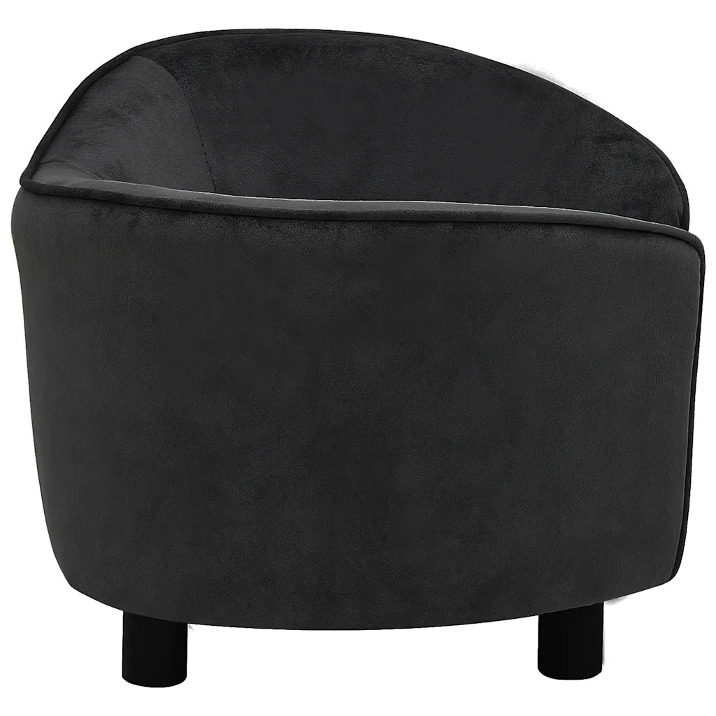 Divano per Cani Nero 69x49x40 cm in Peluche 171021