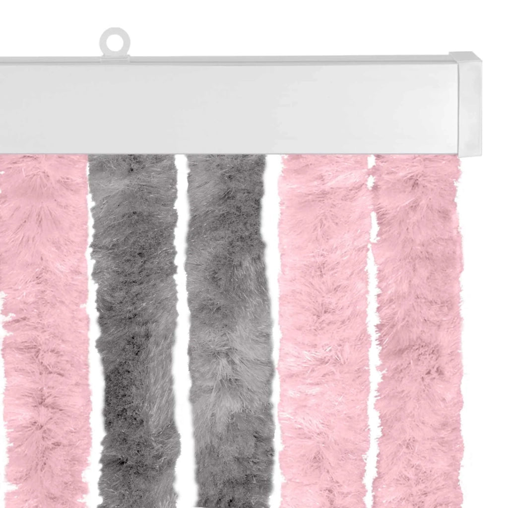 Tenda per insetti in chenille Grigio Argento e Rosa 42034444