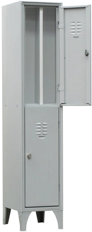 Armadio in metallo verniciato a 2 posti con tramezza interna cm. 35x50x180h