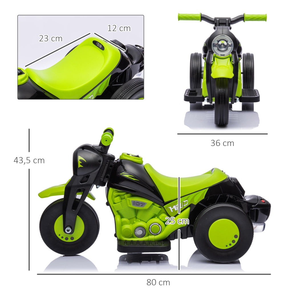 Moto Elettrica per Bambini Verde ¨C zephmum ¨C 3 km/h 30 kg