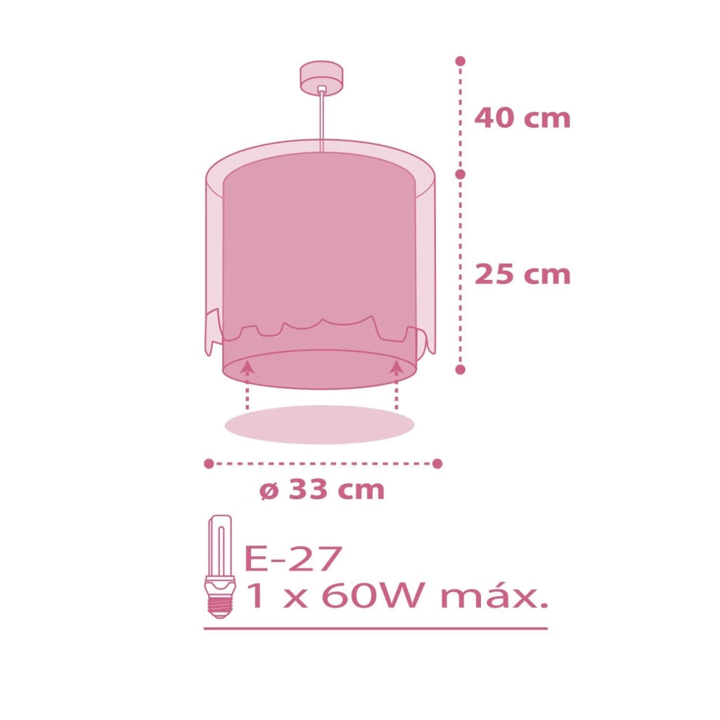 LÚZETE - LAMPADA DA SOFFITTO A FORMA DI ELEFANTE ROSA