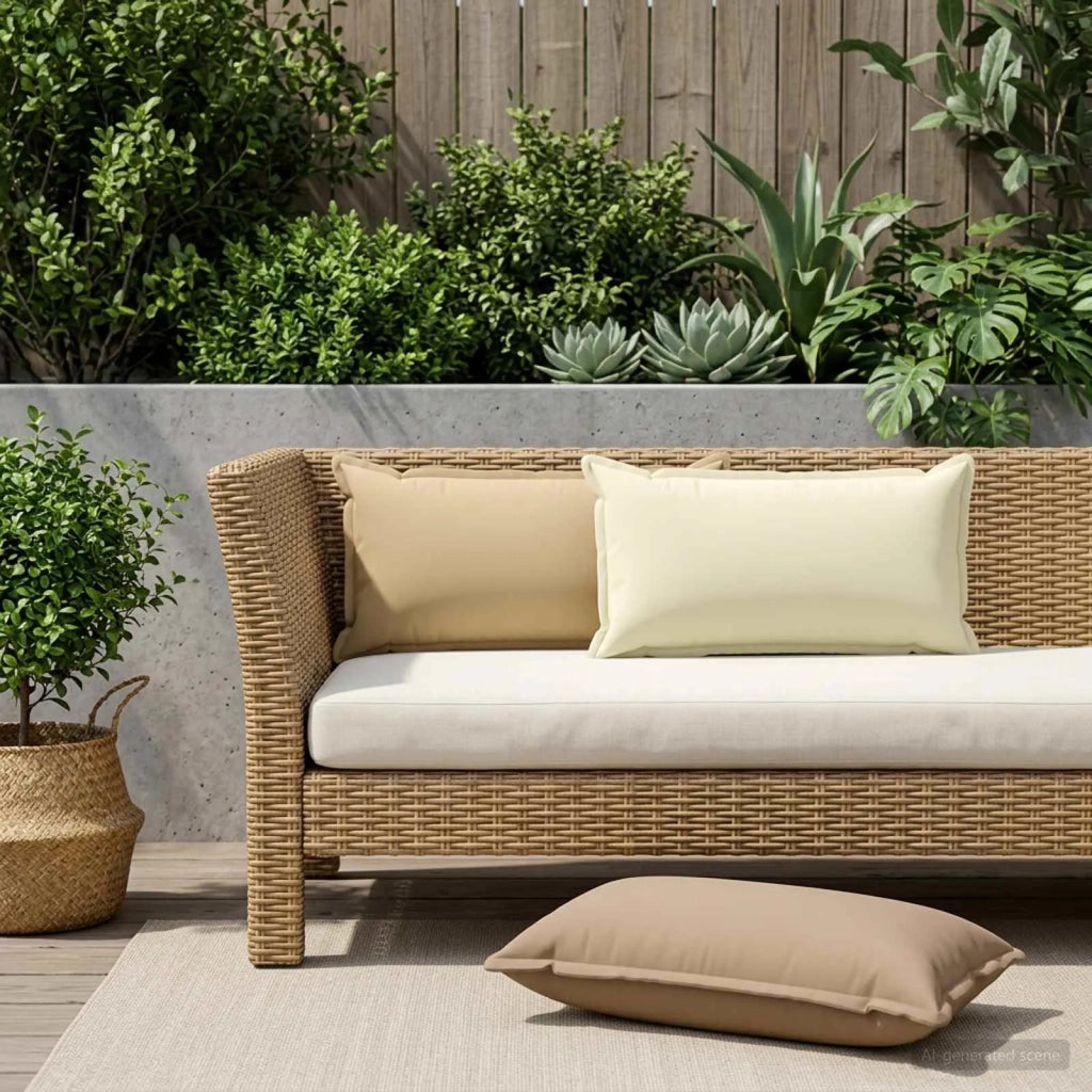 Federa 12 pz HOUTEN Beige 40 x 80 cm Poliestere 918276