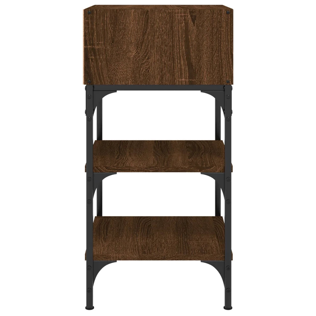 Comodini 2 pz Rovere Marrone 35x34,5x70 cm in Legno Multistrato 825892